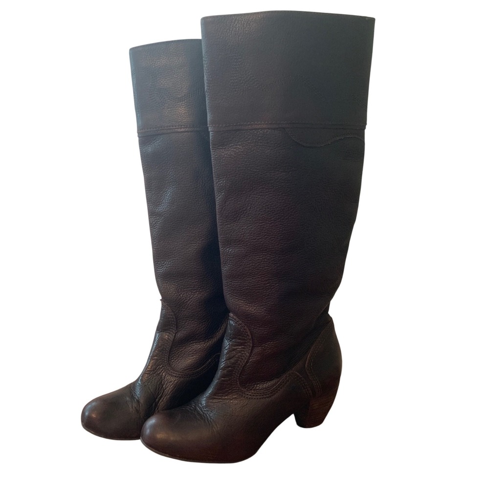 Matisse Prairie Brown Pebbled Leather Knee High Boots Women's Size 7M